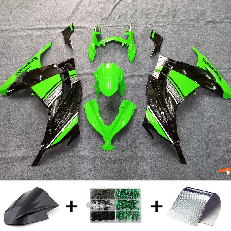 Fairings 2013-2017 Plastics Kawasaki Ninja 300R EX300R Green Ninja  Generic