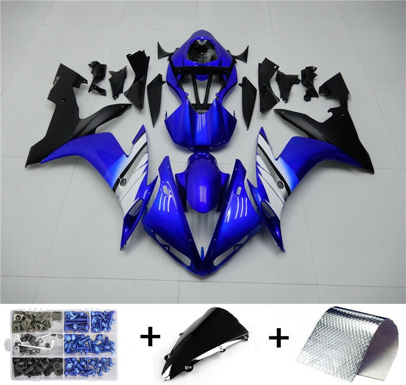 Injection ABS Plastic Fairing Fit for Yamaha 2004-2006 YZF R1 Blue Black