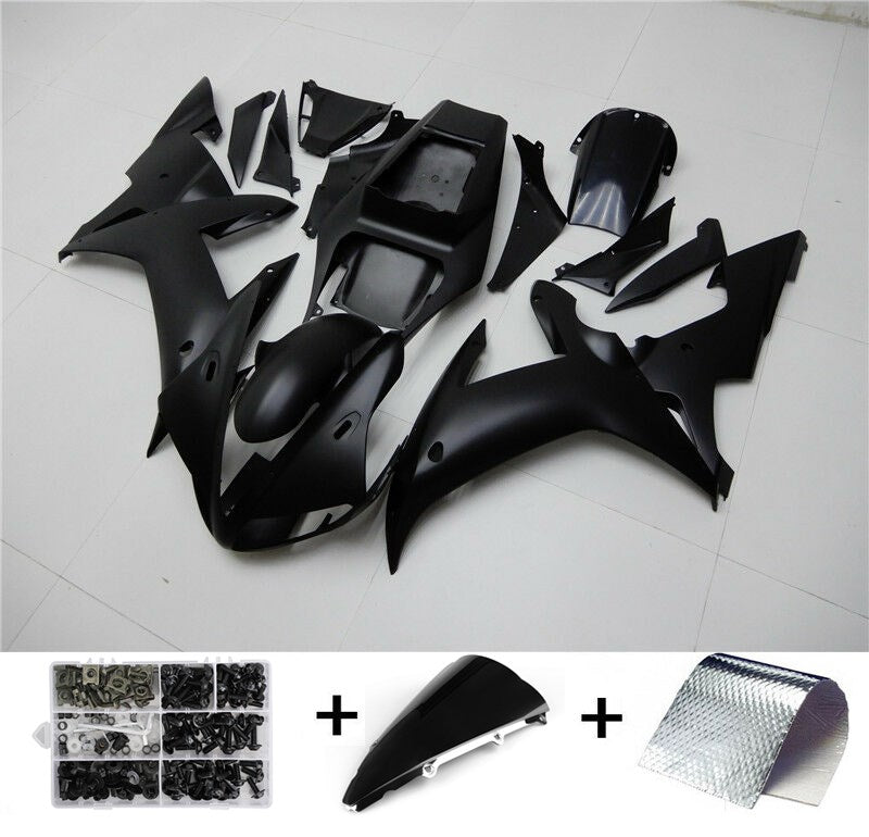 ABS Injection Molded Fairing Kit Fit for Yamaha YZF R1 2002 2003 Matte Black 