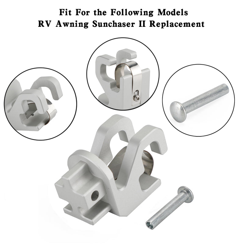 Alminum RV Rafter Claw Satin Hardware For Dometic SUNCHASER II Awning