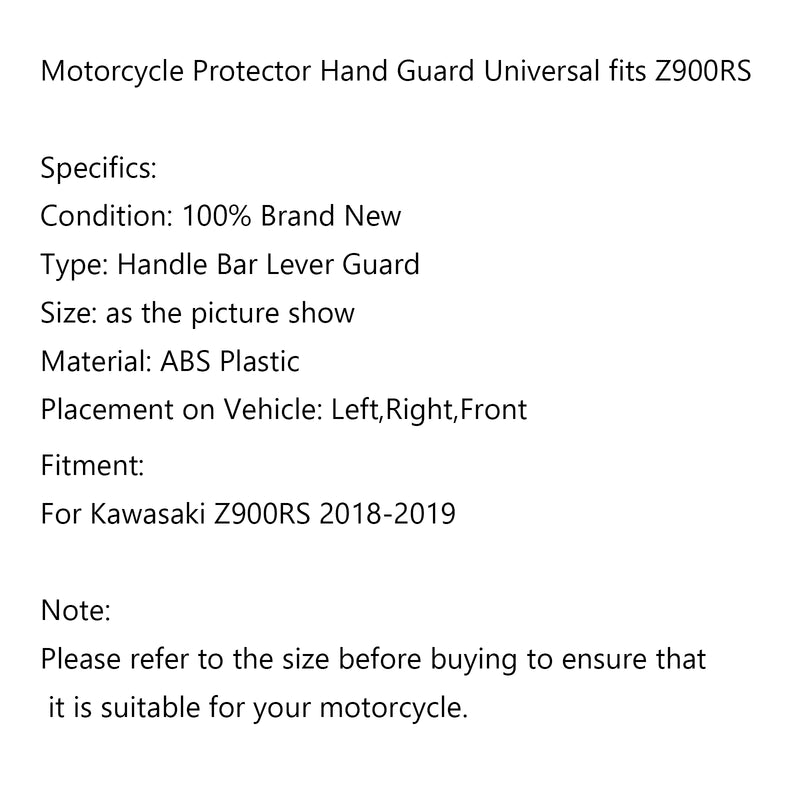 ABS Motorcycle Hand Guard Shells Protector Kit For Kawasaki Z900RS 2018-2019 Generic