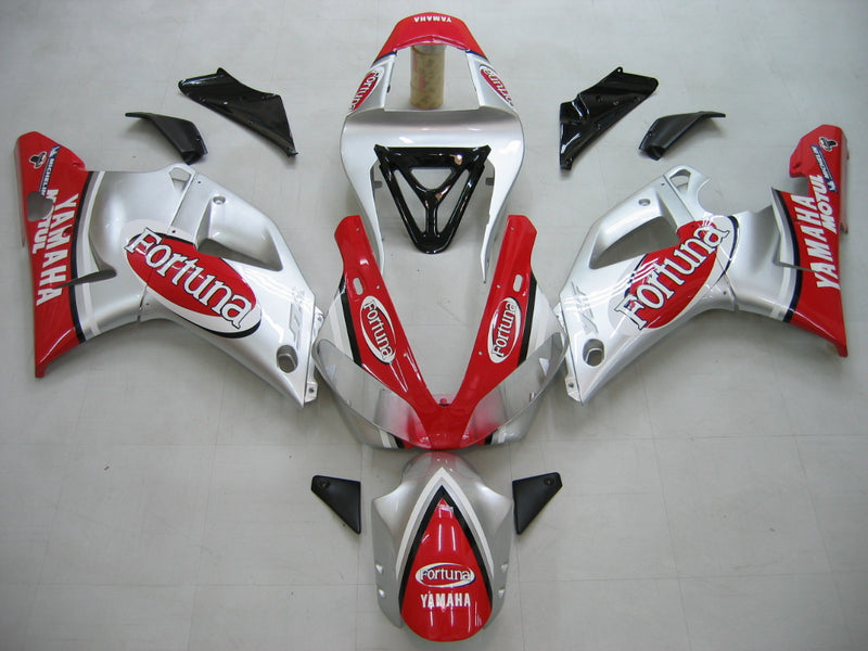 Fairings 2000-2001 Yamaha YZF-R1 Silver Red Fortuna Racing Generic