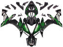Fairings 2004-2006 Yamaha YZF-R1 Black & Green Flame R1  Generic