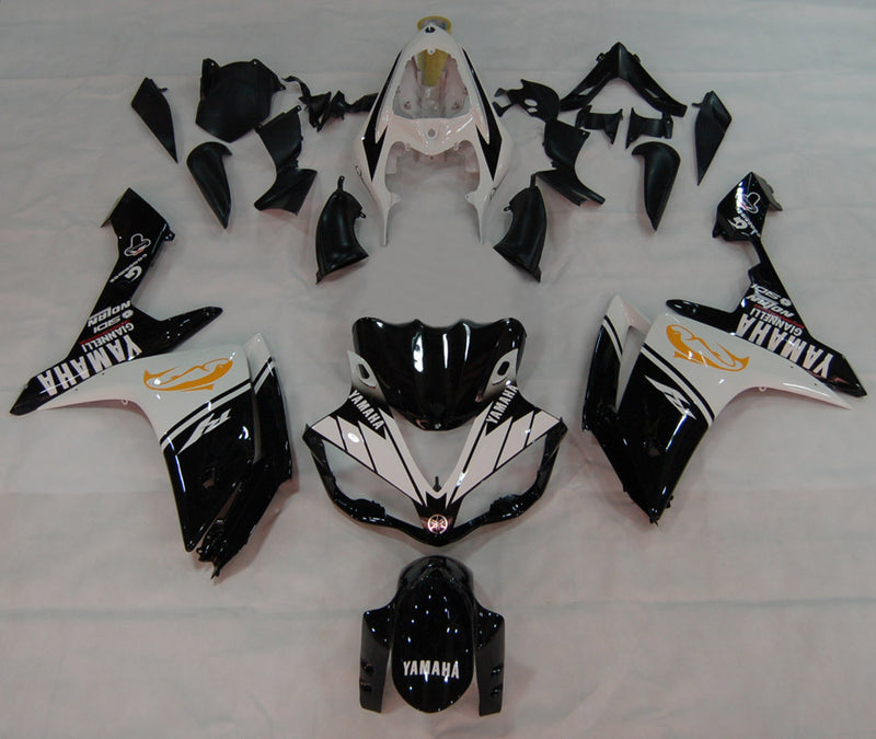 Fairings 2007-2008 Yamaha YZF-R1 Black White R1 Racing Generic
