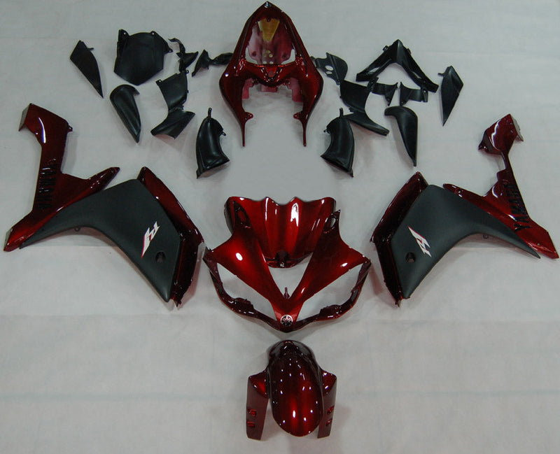 Fairings 2007-2008 Yamaha YZF-R1 Red Cherry Black R1  Generic