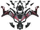 Fairings 2007-2008 Yamaha YZF-R1 Black Matte & Red Flame R1  Generic