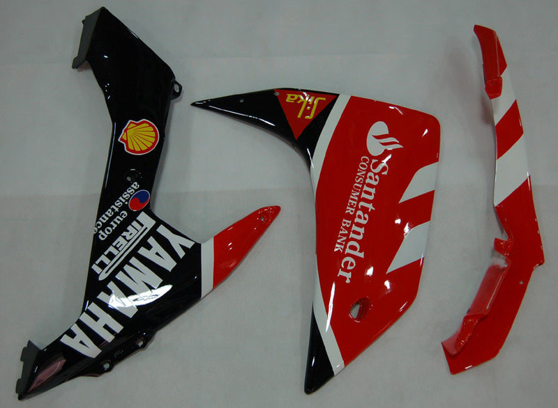 Fairings 2007-2008 Yamaha YZF-R1 Red Black Santander Bank Racing Generic