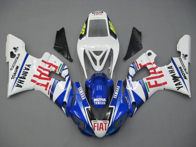 Fairings 1998-1999 Yamaha YZF-R1 Blue White No.46 FIAT   Generic