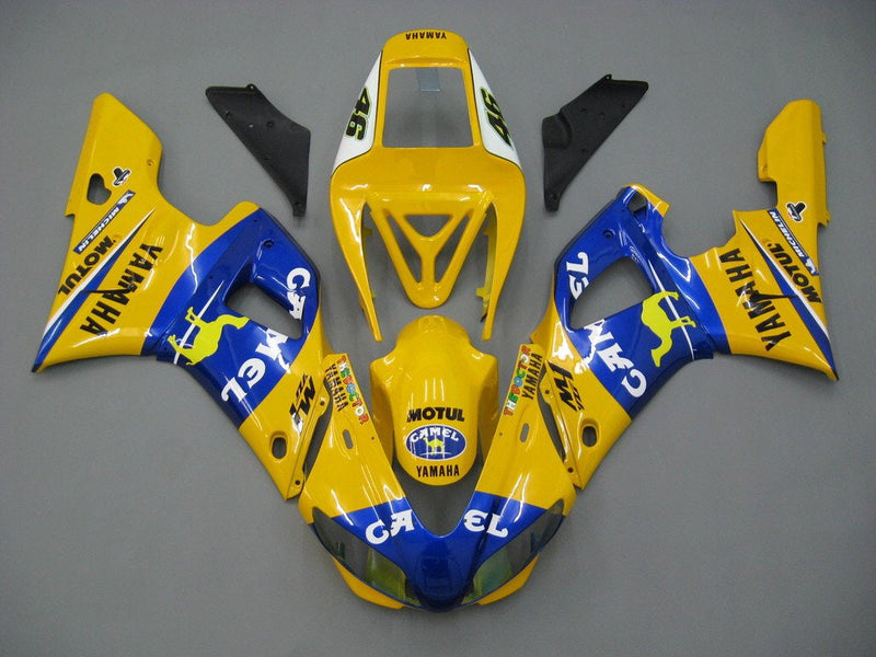 Fairings 1998-1999 Yamaha YZF-R1 Yellow Blue No.46 Camel  Generic