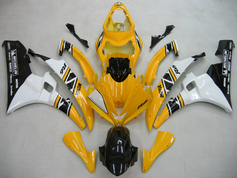 Fairings 2006-2007 Yamaha YZF-R6 Yellow White Black Motul R6 Generic