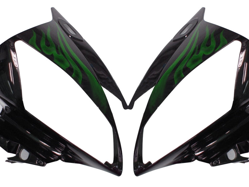 Fairings 2006-2007 Yamaha YZF-R6 Black & Green Flame R6  Generic