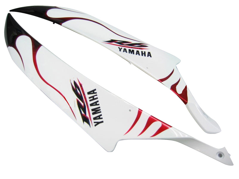 Fairings 2006-2007 Yamaha YZF-R6 White & Red Flame R6 Racing Generic