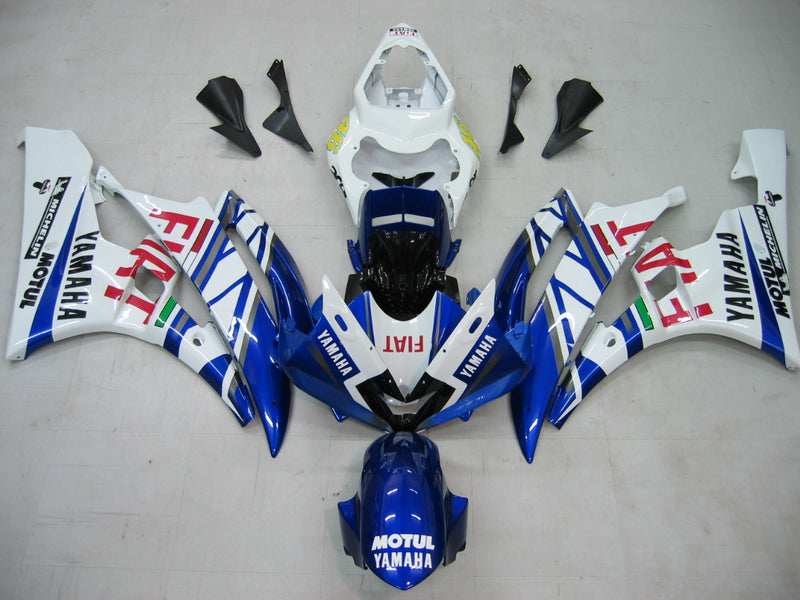 Fairings 2006-2007 Yamaha YZF-R6 White Blue No.46 FIAT R6 Racing Generic