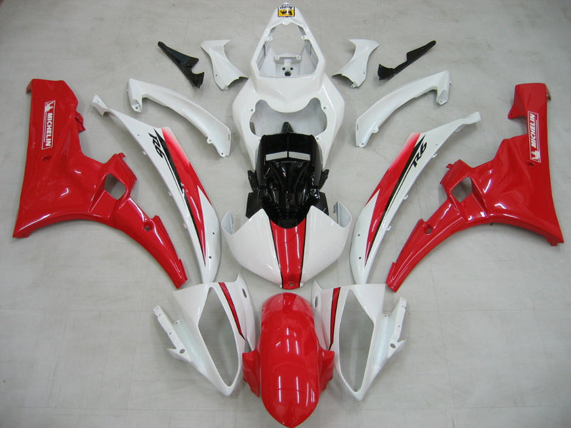 Fairings 2006-2007 Yamaha YZF-R6 White Red Michelin  R6  Generic