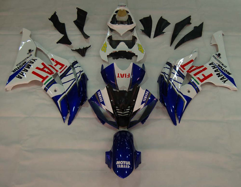 Fairings 2008-2016 Yamaha  YZF-R6 White Blue No.46 FIAT R6 Racing Generic