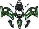 Fairings 1998-2002 Yamaha YZF-R6 Black & Green Flame R6 Racing Generic