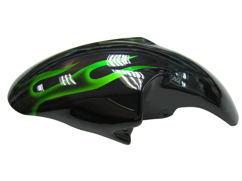 Fairings 1998-2002 Yamaha YZF-R6 Black & Green Flame R6  Generic