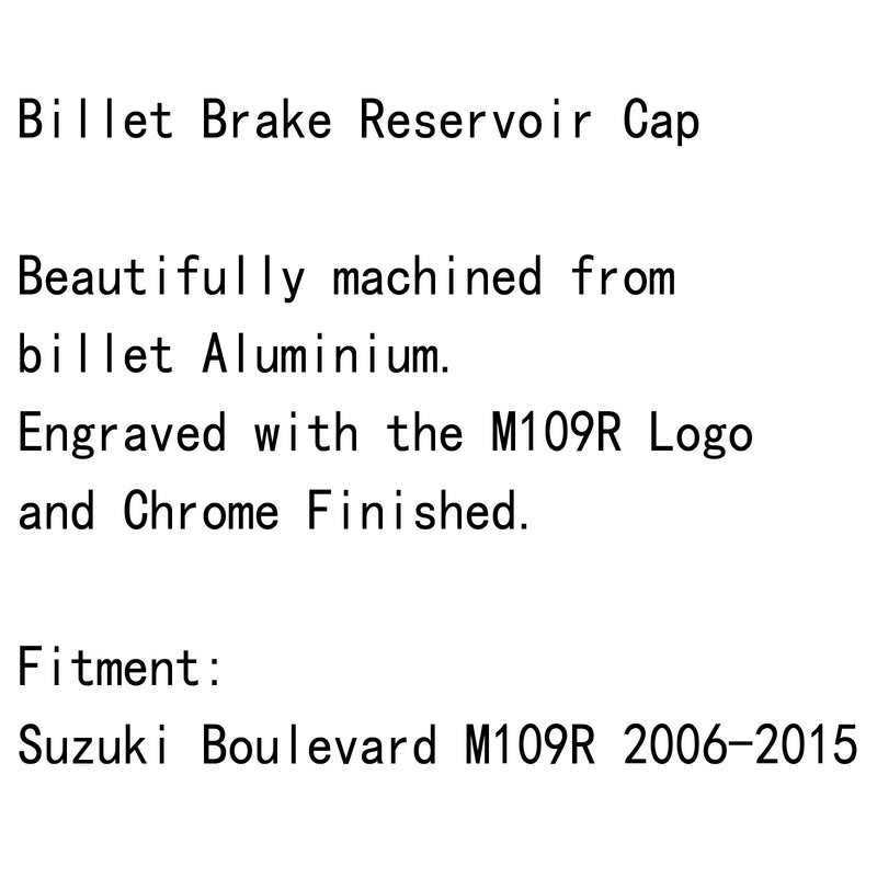 Brake Reservoir Cap Cover For Suzuki Boulevard M109R 109R M109 2006-2015 Chrome Generic