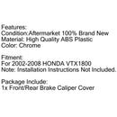 ABS Plastic Chrome Front or Rear Caliper Covers For Honda VTX 1800 2002-2007 Generic