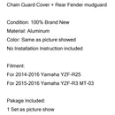 Rear Tire Hugger Fender and Chain Cover For Yamaha R3/MT03 R25 2015-2023