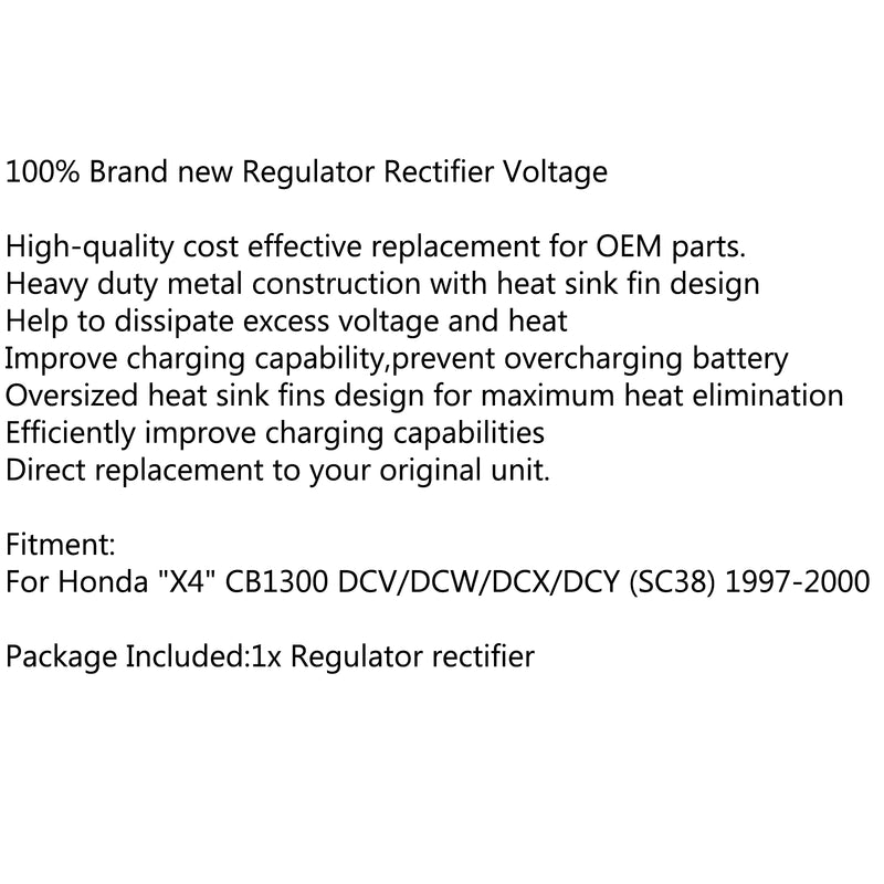 Voltage Regulator Rectifier Fit for Honda X4 CB1300 SC38 1997-2003 31600-MAZ-003 Generic