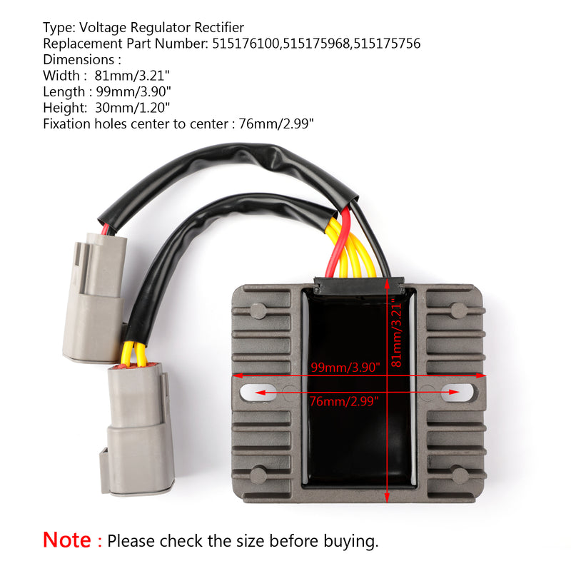 Voltage Regulator Rectifier For SKI DOO EXPEDITION GSX GTX MX Z SKANDIC 600 800 Generic