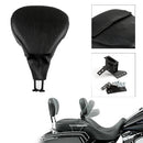 Rider Driver Backrest Black For Touring Road King Custom FLHR 1998-2008