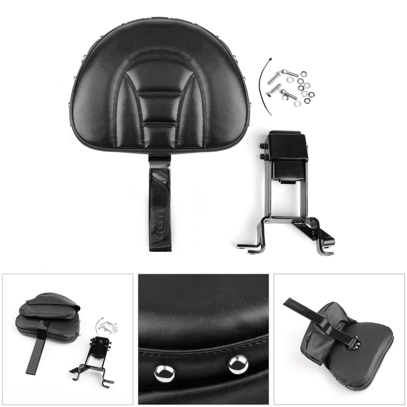 Plug-In Driver Nails Backrest + Mounting Kit For Indian Chieftain 2014-18 Black