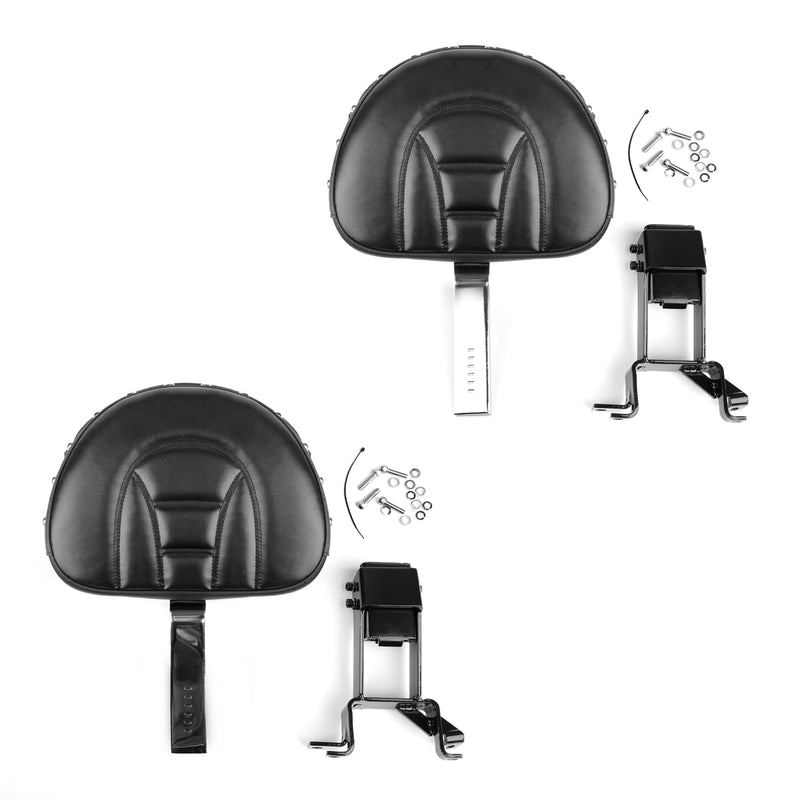 Plug-In Driver Nails Backrest + Mounting Kit For Indian Chieftain 2014-18 Black