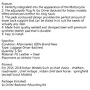 Plug-In Driver Backrest + Mounting Kit For Indian Chief Chieftain 2014-18 Black Generic