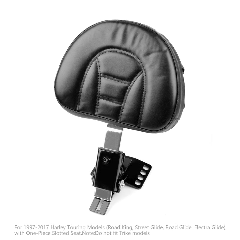 Adjustable Plug-In Driver Rider Backrest Kit For Harley Touring Road King 97-17B Generic
