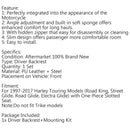 Adjustable Plug-In Driver Rider Backrest Kit For Harley Touring Road King 97-17B Generic