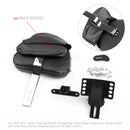 Driver Rider Backrest Kit Adjustable Plug-In Back For Harley Touring 1997-2017 B Generic