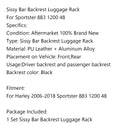 Sissy Bar Backrest w/ Luggage Rack For 2006-2018 Sportster 883 1200 48 Generic