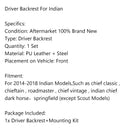 Driver Rider Backrest Back Rest Sissy Bar For Indian Roadmaster Chief 2014-2018 Generic