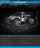 RC Car High Speed Remote Control Electric Off Road Desert Buggy Vehicle 1/16 2WD Blue/Red