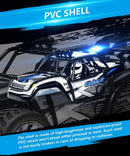 RC Car High Speed Remote Control Electric Off Road Desert Buggy Vehicle 1/16 2WD Blue/Red