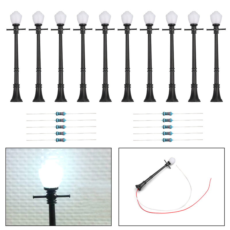 5/10pcs LCX04 Model Railway Lamppost lamps Street Lights O Scale LEDs