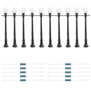 5/10pcs LCX04 Model Railway Lamppost lamps Street Lights O Scale LEDs