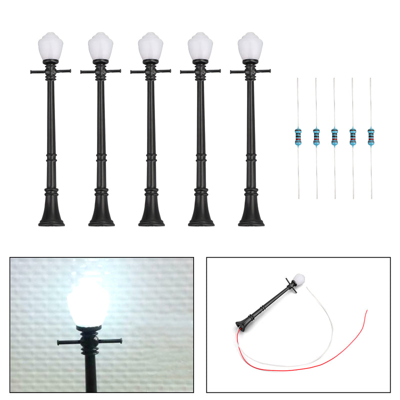 5/10pcs LCX04 Model Railway Lamppost lamps Street Lights O Scale LEDs