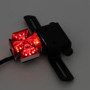 Motorcycle Quad ATV Cross Brake Stop Red License Plate LED Rear Tail Light Generic
