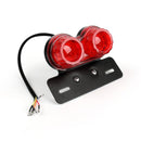 Motorcycle Led Rear Tail Light Brake Indicator Light Number Plate 12V, 2 Color Generic