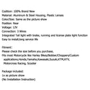 Grill Housing Red Rear Taillight Brake Stop Light For Harley Cafe Racer, 2 Color Generic