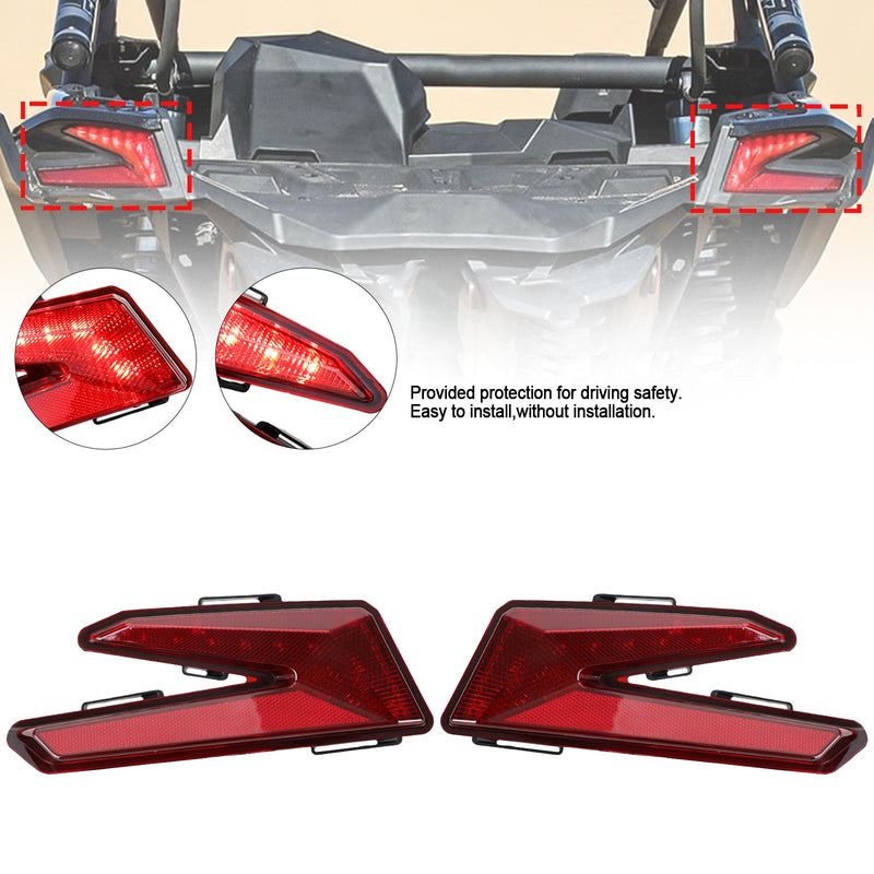 Left Right Red LED Brake Tail Lights For Can Am Maverick x3 TURBO 2017-2021 Generic