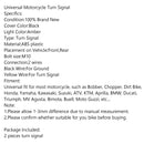 2x M10 Sequential Flowing LED Motorcycle Turn Signal Indicator Lights Lamp Amber Generic