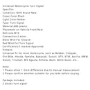 M10 Motorcycle Turn Signals Indicator Light Blinker Scooter Chopper Cafe Racer Generic