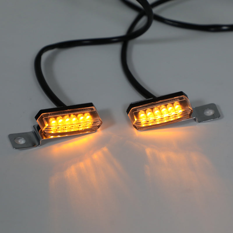 1 Pair Universal Motorcycle LED Front Turn Signal Lamp Indicator Light Generic