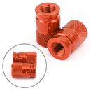 Pair CNC Billet Anti-Thief Tire Valve Stem Caps For Car Truck Bike Motorcycle