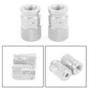 Pair CNC Billet Anti-Thief Tire Valve Stem Caps For Car Truck Bike Motorcycle
