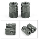 Pair CNC Billet Anti-Thief Tire Valve Stem Caps For Car Truck Bike Motorcycle